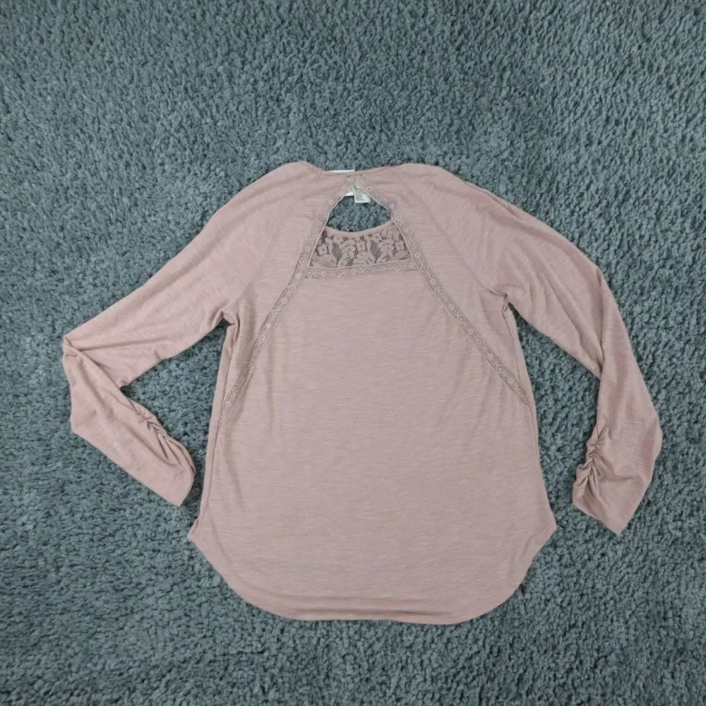 American Rag Cie Shirt Womens Extra Large Mauve Long Sleeve Pullover NWT